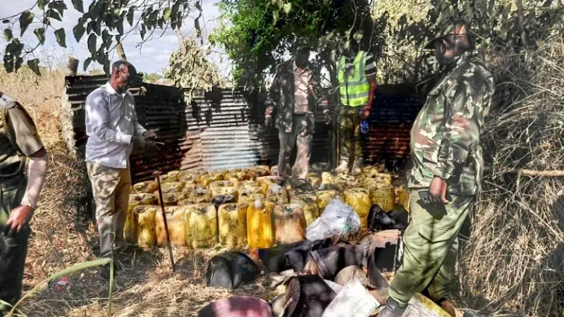MULTI-AGENCY CRACKDOWN DESTROYS 3,660 LITRES OF ILLICIT BREW IN MARSABIT