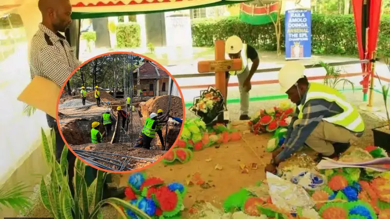 KDF COMMENCES CONSTRUCTION OF RAILA ODINGA MAUSOLEUM IN BONDO