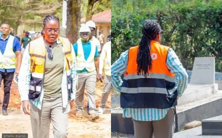 WINNIE ODINGA MAKES FIRST VISIT TO RAILA ODINGA’S GRAVE AS MAUSOLEUM CONSTRUCTION CONTINUES