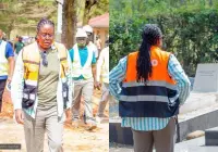 WINNIE ODINGA MAKES FIRST VISIT TO RAILA ODINGA’S GRAVE AS MAUSOLEUM CONSTRUCTION CONTINUES