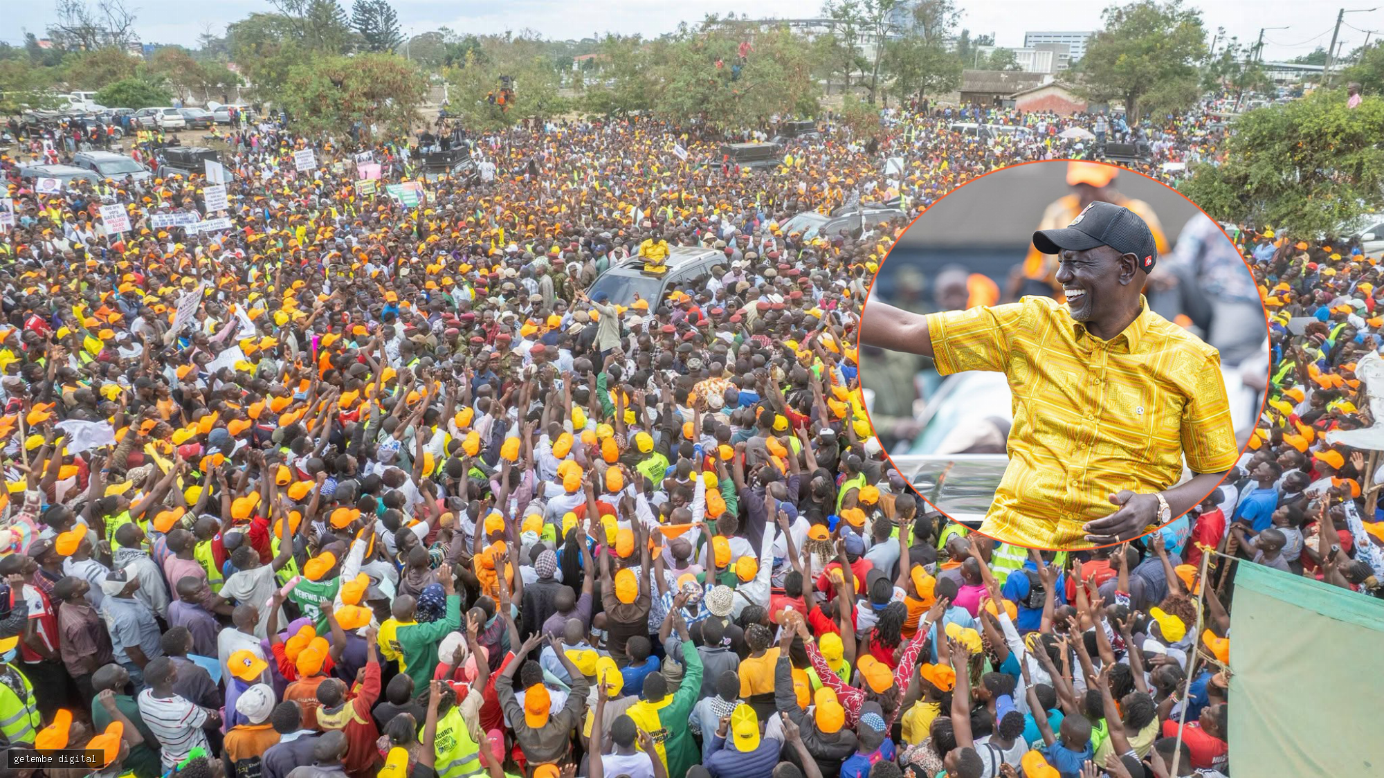 ‘GAME NI 90’ – JALANG’O REACTS AFTER RUTO’S KISUMU RALLY DRAWS LARGE CROWD