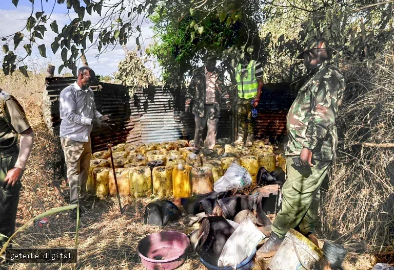 MULTI-AGENCY CRACKDOWN DESTROYS 3,660 LITRES OF ILLICIT BREW IN MARSABIT