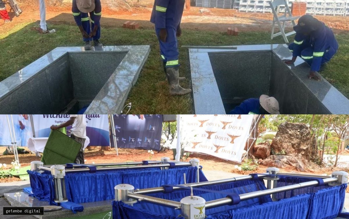 GRANITE GRAVES UNVEILED FOR WICKNELL CHIVAYO AND WIFE AHEAD OF HARARE BURIAL