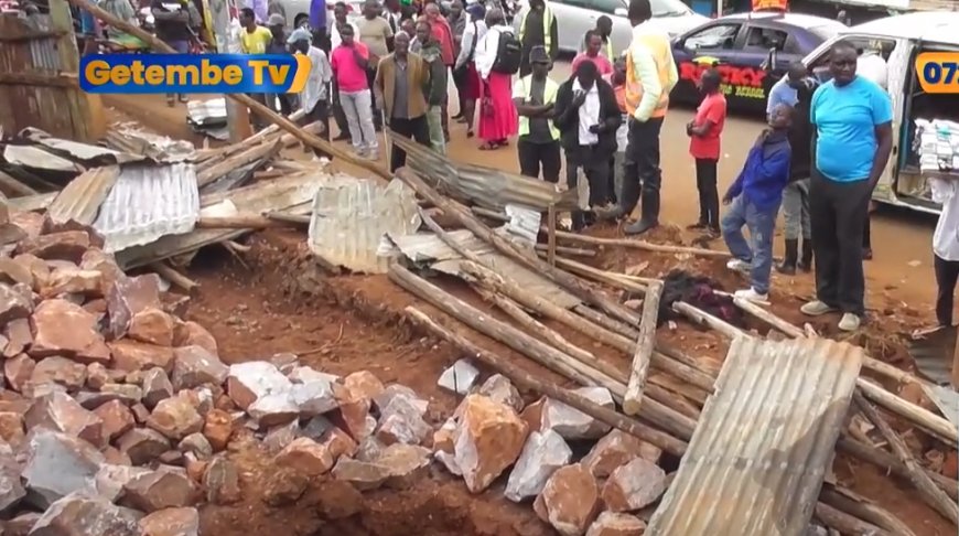 MCA Monyenye Yoge calms down chaos between Constructers at Kisii central church and Business owners