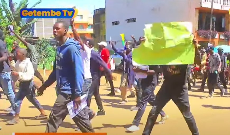 Kisii county youths hold peaceful demonstration demanding economic reforms