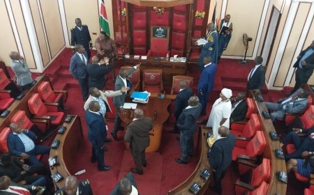 Chaos in Machakos Assembly as Suspended MCAs are Barred from accessing chambers