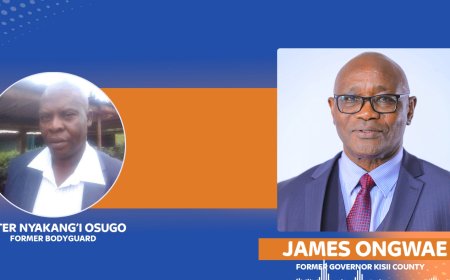 Ex-Governor Ongwae mourns death  of his long time private aide