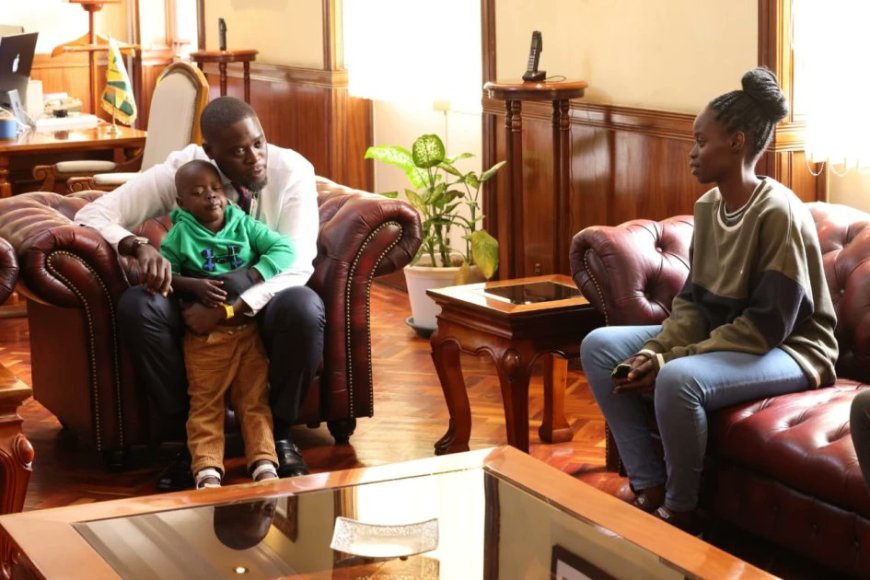 Sakaja meets the late Ojwang's family