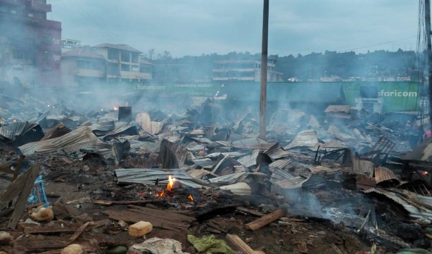 Kisii town Market burnt to ashes, Governor Arati issues a statement