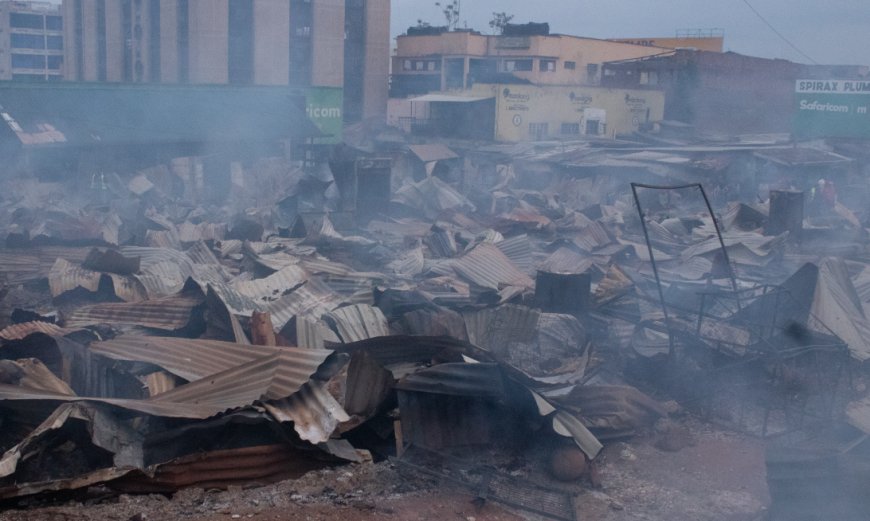 Senator Onyonka Sympathizes with Marikiti Market Traders After Devastating Fire
