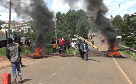RESIDENTS OF BOMACHOGE CHACHE AND BORABU BLOCK ROADS IN FIERCE PROTESTS OVER FUEL PRICE HIKE