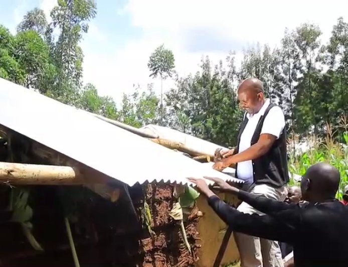 SENATOR MOGENI STEPS IN TO SUPPORT BEREAVED FAMILY WITH HOUSING AID IN ESUGUTA, NYAMIRA COUNTY