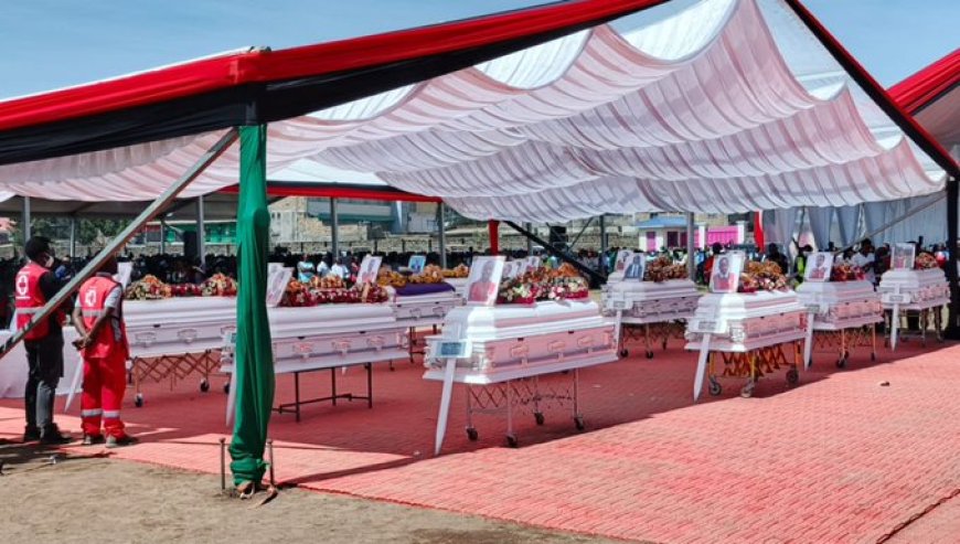 “KENYA BURIES ITS DAUGHTERS”: HEARTBREAKING FAREWELL TO UTUMISHI FIRE VICTIMS AT GILGIL STADIUM